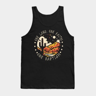 One Lord, One Faith, One Baptism Sand Cactus Mountains Tank Top